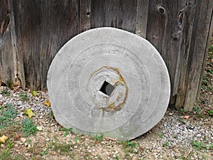 Old grindstone wheel.