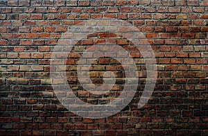 Old grunge brick wall background