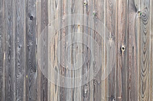 Old grunge dark brown wood panel pattern with beautiful abstract grain surface texture, vertical striped background or backdrop in