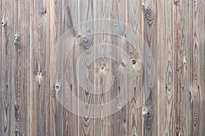 Old grunge dark brown wood panel pattern with beautiful abstract grain surface texture, vertical striped background or backdrop in
