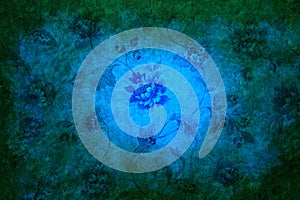 Old grunge flower wall