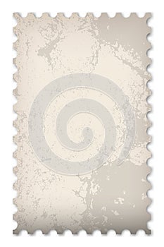 Old grunge postage stamp. Clean postage stamp template. Postage stamp border. Mockup postage stamp with shadow. Blank postage