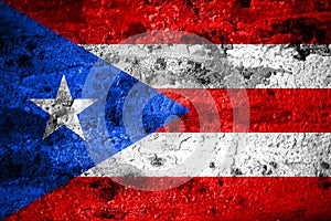 Old grunge Puerto Rico background flag