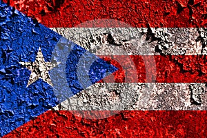 Old grunge Puerto Rico background flag