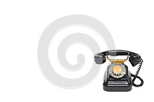 Old grunge vintage Dial Phone on white isolated