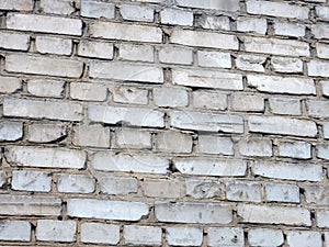 Old grunge wall of old white silicate brick