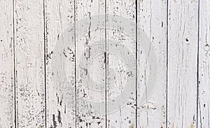 Old grunge weathered white wood wall background texture