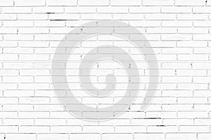 Old grunge white brick wall texture background