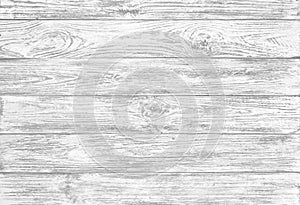 Old grunge, wooden background of white planks, board or wood fence