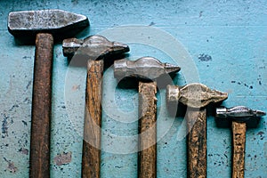 Old grungy hammers