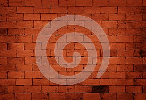 Old grungy texture, red brick wall with vintage style pattern for background and design art work