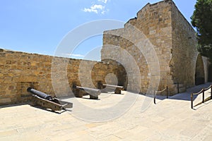 Old guns in Larnaka medieval Castle