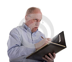 Old Guy Writing Estimage