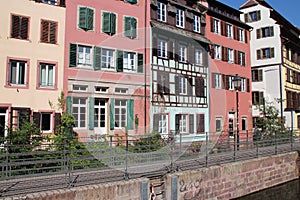 old habitation buildings and ill river at the \