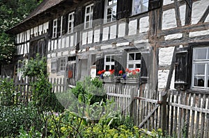 Old half timbered farm house