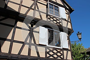 old half-timbered house at the \