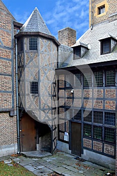 Old half timbered houses in Liege