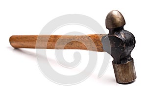 Old hammer isolated with clipping path.
