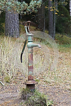 Old hand operated water pump