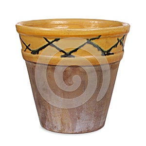 Old handmade flower pot