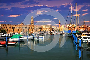 Old harbor. Acre, Israel.