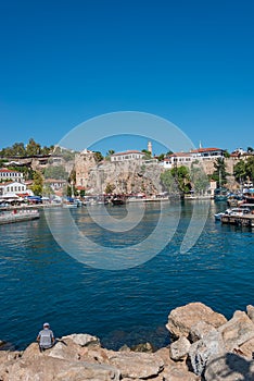 Old harbor and downtown called Marina in Antalya, Turkey