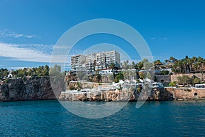 Old harbor and downtown called Marina in Antalya, Turkey