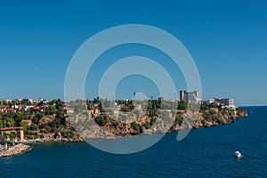 Old harbor and downtown called Marina in Antalya, Turkey