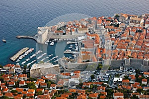 Old Harbor of Dubrovnik in Croatia