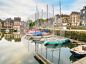 Old harbor. Honfleur, Normandy, France