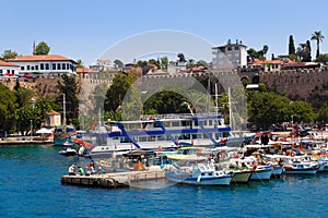 Old harbour in Antalya, Turkey photo