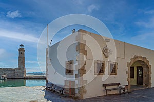 Old harbour built by the Venetians in the 13th century, Rethymno, Crete, Greece