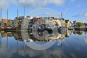 Old harbour Leiden photo