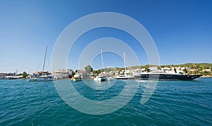 The old harbour in Spetses island, Greece.