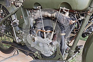 Old Harley Davidson engine