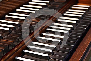 Old harpsichord keys