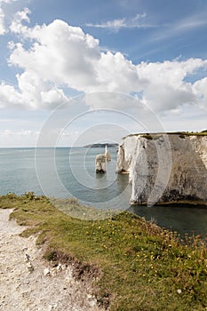 Old Harry Rocks, Chalk stacks, Swanage Dorset England