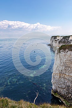 Old Harry Rocks near Studland in Dorset. English tourist attraction