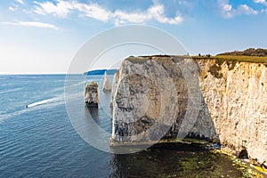 Old Harry Rocks near Studland in Dorset. English tourist attraction