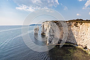 Old Harry Rocks near Studland in Dorset. English tourist attraction