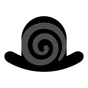 Old hat vintage bowler gentleman headwear male elegant fedora homburg-hat stingy brim top-hat icon black color vector photo