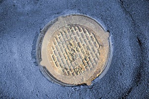 Old hatch to underground utilities