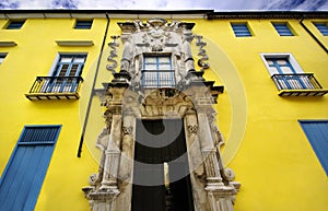 Old havana building facade Obrapia House