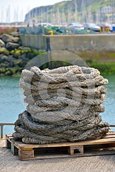 Old hawser rope