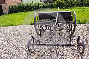 An old haymaking machine