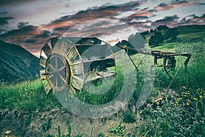 old haymaking tools (a hay grinder