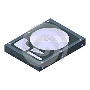 Old hdd icon isometric vector. Digital computer