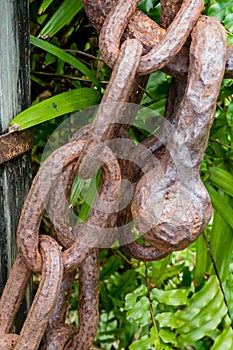 Old Heavy Rusted Chain