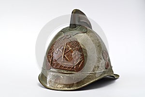 Old helmet for fireman