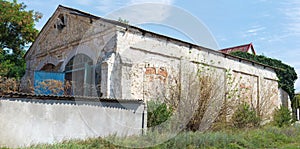 Old Henichesk locomotive depot. The history of the city`s railroad